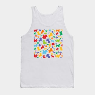 Dog Pattern Rainbow Big Tank Top